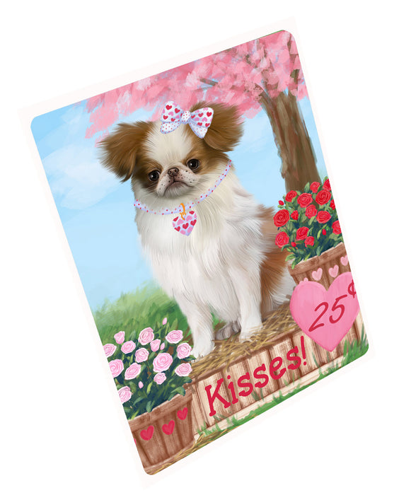 Rosie 25 Cent Kisses Japanese Chin Dog Cutting Board - For Kitchen - Scratch & Stain Resistant - Designed To Stay In Place - Easy To Clean By Hand - Perfect for Chopping Meats, Vegetables, CA82904