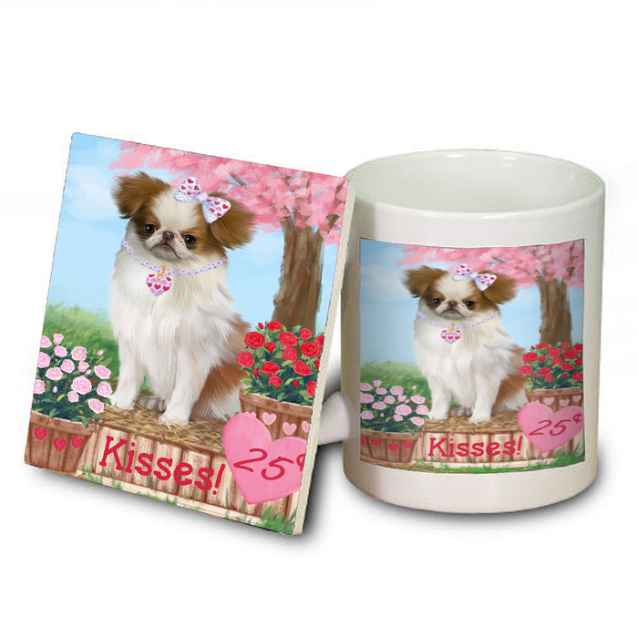 Rosie 25 Cent Kisses Japanese Chin Dog Coasters Set of 4 CSTA58272