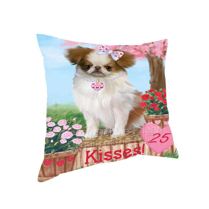 Rosie 25 Cent Kisses Japanese Chin Dog Pillow with Top Quality High-Resolution Images - Ultra Soft Pet Pillows for Sleeping - Reversible & Comfort - Ideal Gift for Dog Lover - Cushion for Sofa Couch Bed - 100% Polyester, PILA92251