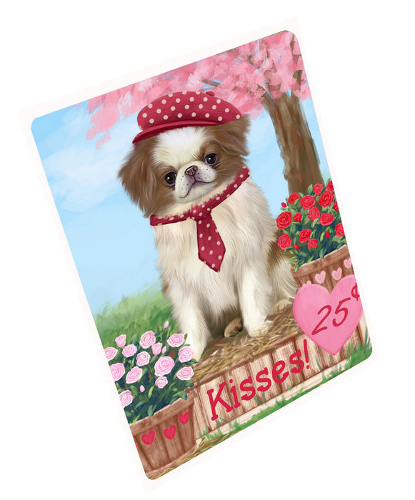 Rosie 25 Cent Kisses Japanese Chin Dog Cutting Board - For Kitchen - Scratch & Stain Resistant - Designed To Stay In Place - Easy To Clean By Hand - Perfect for Chopping Meats, Vegetables, CA82906