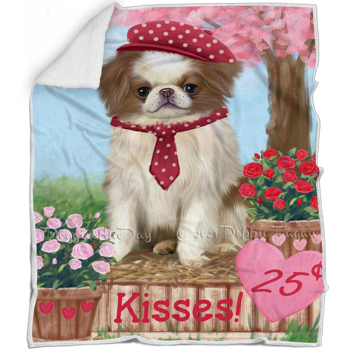 Rosie 25 Cent Kisse Japanese Chin Dog Blanket BLNKT142383