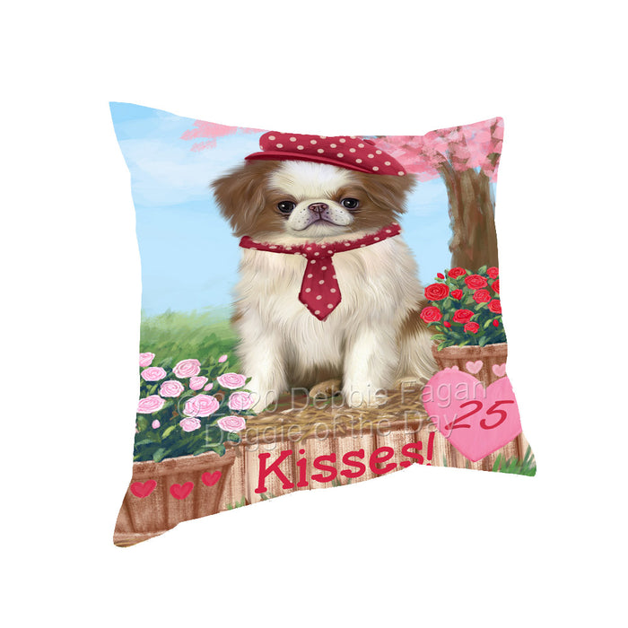 Rosie 25 Cent Kisses Japanese Chin Dog Pillow with Top Quality High-Resolution Images - Ultra Soft Pet Pillows for Sleeping - Reversible & Comfort - Ideal Gift for Dog Lover - Cushion for Sofa Couch Bed - 100% Polyester, PILA92254