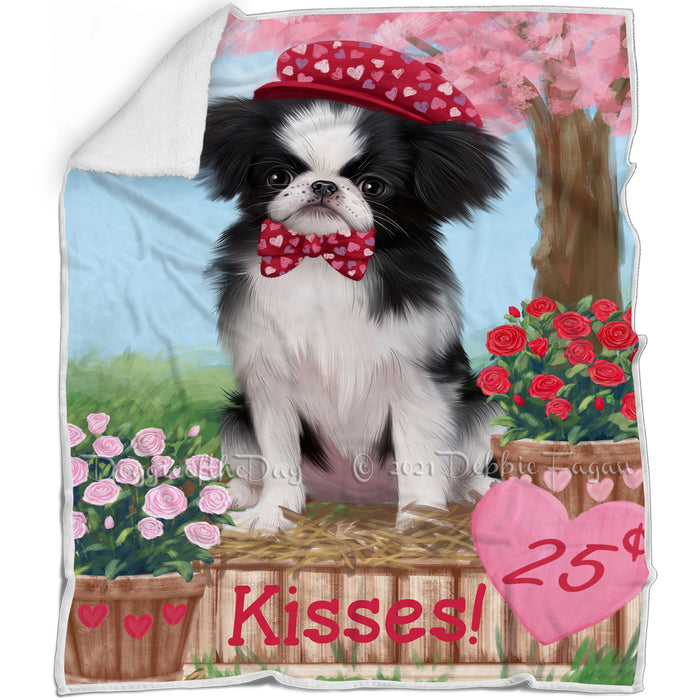 Rosie 25 Cent Kisse Japanese Chin Dog Blanket BLNKT142384
