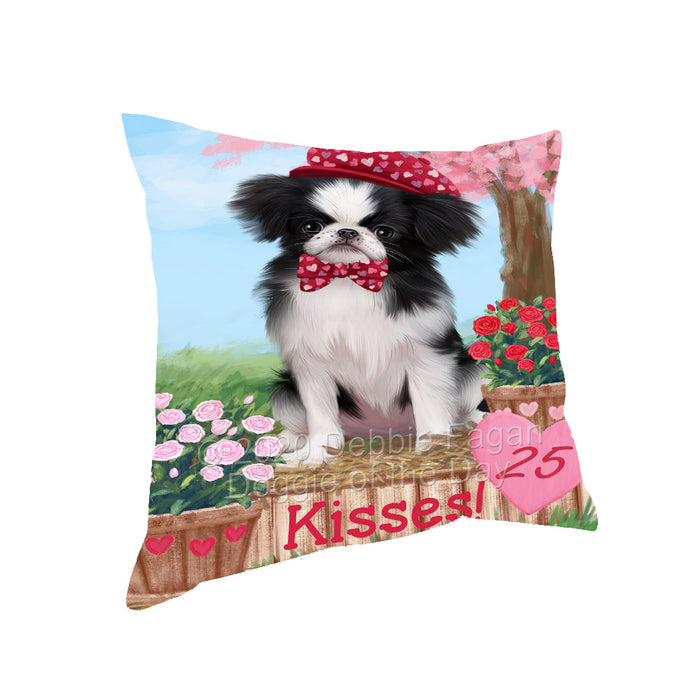 Rosie 25 Cent Kisses Japanese Chin Dog Pillow with Top Quality High-Resolution Images - Ultra Soft Pet Pillows for Sleeping - Reversible & Comfort - Ideal Gift for Dog Lover - Cushion for Sofa Couch Bed - 100% Polyester, PILA92257