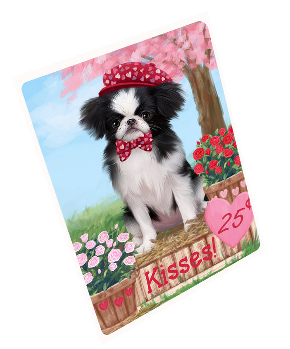 Rosie 25 Cent Kisses Japanese Chin Dog Cutting Board - For Kitchen - Scratch & Stain Resistant - Designed To Stay In Place - Easy To Clean By Hand - Perfect for Chopping Meats, Vegetables, CA82908