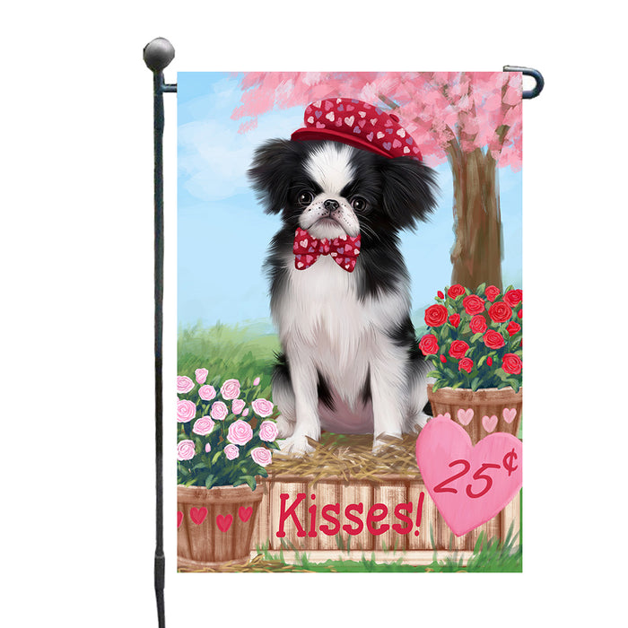 Rosie 25 Cent Kisses Japanese Chin Dog Garden Flags Outdoor Decor for Homes and Gardens Double Sided Garden Yard Spring Decorative Vertical Home Flags Garden Porch Lawn Flag for Decorations GFLG67969