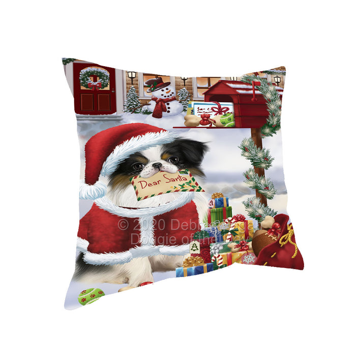 Christmas Dear Santa Mailbox Japanese Chin Dog Pillow with Top Quality High-Resolution Images - Ultra Soft Pet Pillows for Sleeping - Reversible & Comfort - Ideal Gift for Dog Lover - Cushion for Sofa Couch Bed - 100% Polyester, PILA92164