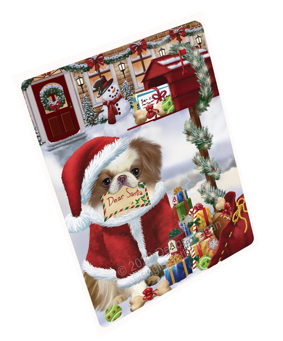 Christmas Dear Santa Mailbox Japanese Chin Dog Cutting Board - For Kitchen - Scratch & Stain Resistant - Designed To Stay In Place - Easy To Clean By Hand - Perfect for Chopping Meats, Vegetables, CA82848