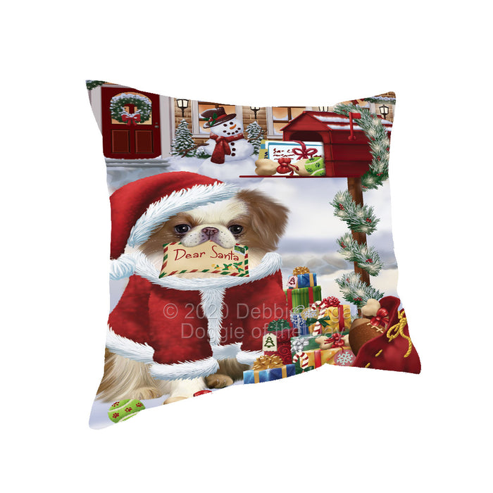 Christmas Dear Santa Mailbox Japanese Chin Dog Pillow with Top Quality High-Resolution Images - Ultra Soft Pet Pillows for Sleeping - Reversible & Comfort - Ideal Gift for Dog Lover - Cushion for Sofa Couch Bed - 100% Polyester, PILA92167