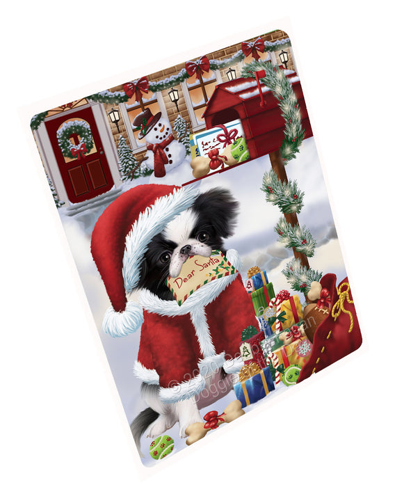 Christmas Dear Santa Mailbox Japanese Chin Dog Cutting Board - For Kitchen - Scratch & Stain Resistant - Designed To Stay In Place - Easy To Clean By Hand - Perfect for Chopping Meats, Vegetables, CA82850