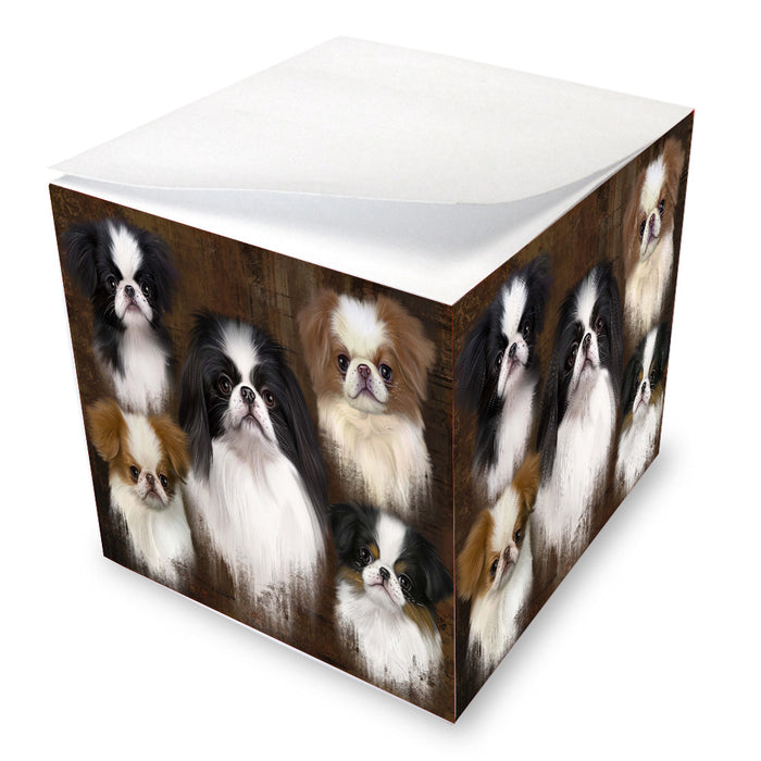 Rustic 5 Heads Japanese Chin Dogs Note Cube NOC-DOTD-A57297