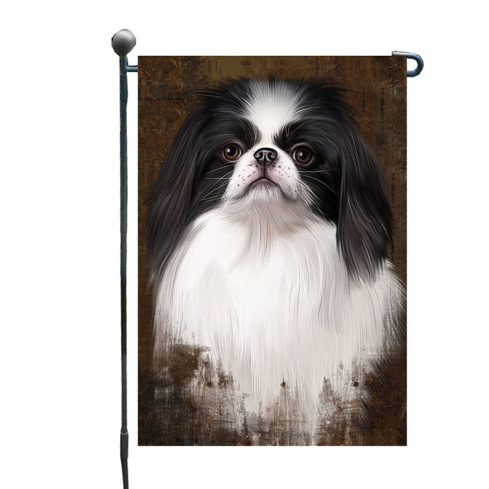 Rustic Japanese Chin Dog Garden Flags Outdoor Decor for Homes and Gardens Double Sided Garden Yard Spring Decorative Vertical Home Flags Garden Porch Lawn Flag for Decorations GFLG67867
