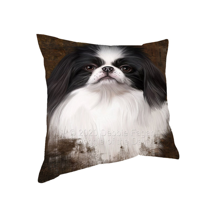 Rustic Japanese Chin Dog Pillow with Top Quality High-Resolution Images - Ultra Soft Pet Pillows for Sleeping - Reversible & Comfort - Ideal Gift for Dog Lover - Cushion for Sofa Couch Bed - 100% Polyester, PILA91951
