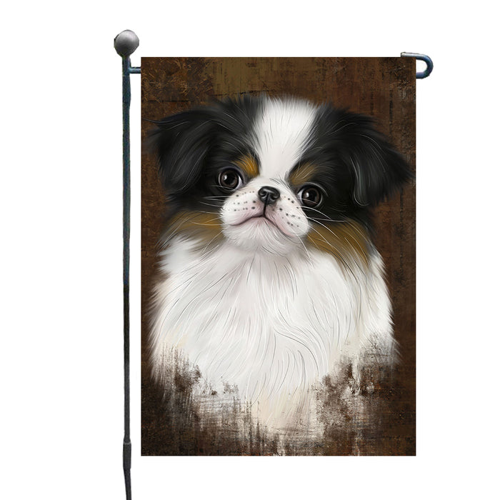 Rustic Japanese Chin Dog Garden Flags Outdoor Decor for Homes and Gardens Double Sided Garden Yard Spring Decorative Vertical Home Flags Garden Porch Lawn Flag for Decorations GFLG67868