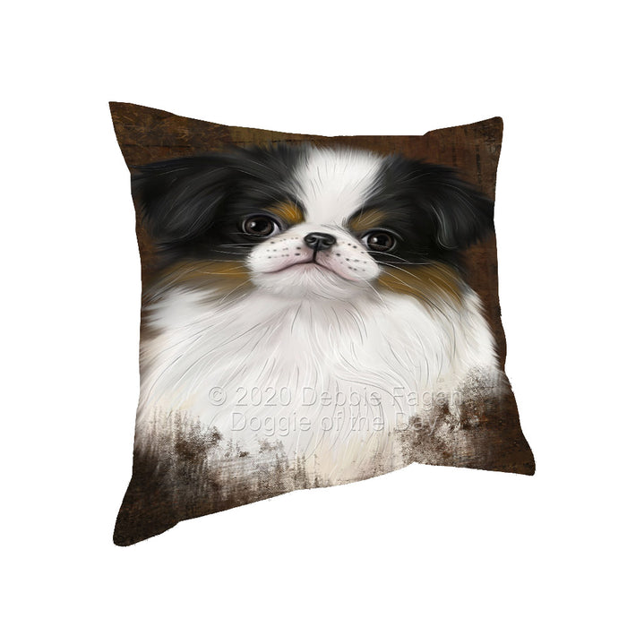 Rustic Japanese Chin Dog Pillow with Top Quality High-Resolution Images - Ultra Soft Pet Pillows for Sleeping - Reversible & Comfort - Ideal Gift for Dog Lover - Cushion for Sofa Couch Bed - 100% Polyester, PILA91954