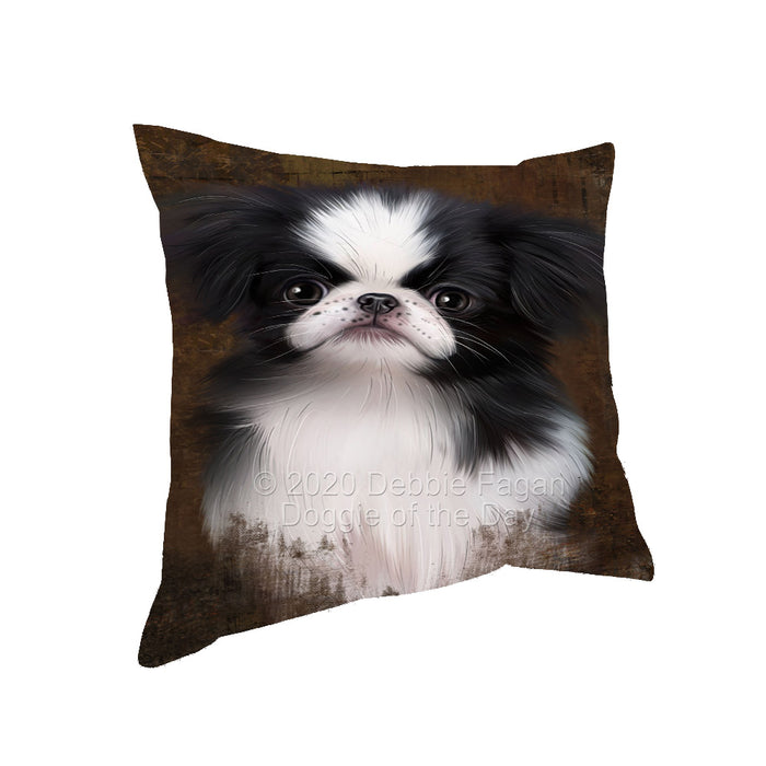 Rustic Japanese Chin Dog Pillow with Top Quality High-Resolution Images - Ultra Soft Pet Pillows for Sleeping - Reversible & Comfort - Ideal Gift for Dog Lover - Cushion for Sofa Couch Bed - 100% Polyester, PILA91957