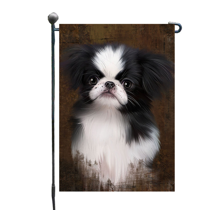 Rustic Japanese Chin Dog Garden Flags Outdoor Decor for Homes and Gardens Double Sided Garden Yard Spring Decorative Vertical Home Flags Garden Porch Lawn Flag for Decorations GFLG67869