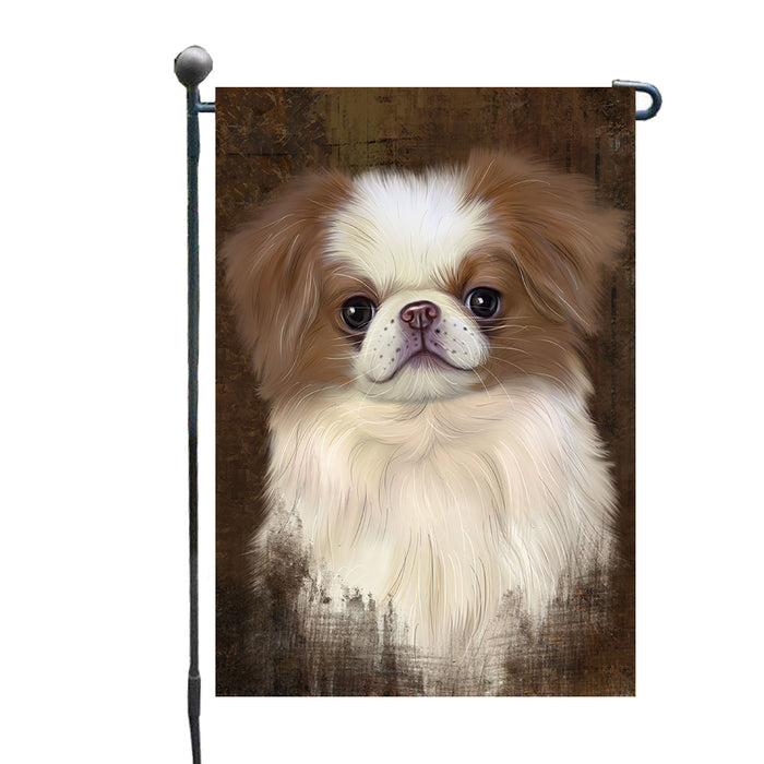 Rustic Japanese Chin Dog Garden Flags Outdoor Decor for Homes and Gardens Double Sided Garden Yard Spring Decorative Vertical Home Flags Garden Porch Lawn Flag for Decorations GFLG67870