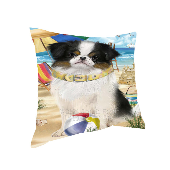 Pet Friendly Beach Japanese Chin Dog Pillow with Top Quality High-Resolution Images - Ultra Soft Pet Pillows for Sleeping - Reversible & Comfort - Ideal Gift for Dog Lover - Cushion for Sofa Couch Bed - 100% Polyester, PILA91675
