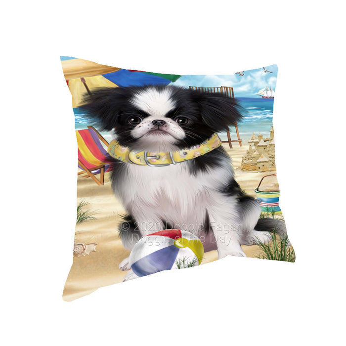 Pet Friendly Beach Japanese Chin Dog Pillow with Top Quality High-Resolution Images - Ultra Soft Pet Pillows for Sleeping - Reversible & Comfort - Ideal Gift for Dog Lover - Cushion for Sofa Couch Bed - 100% Polyester, PILA91678