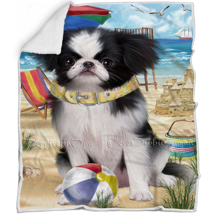 Pet Friendly Beach Japanese Chin Dog Blanket BLNKT142512