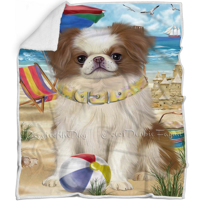 Pet Friendly Beach Japanese Chin Dog Blanket BLNKT142513