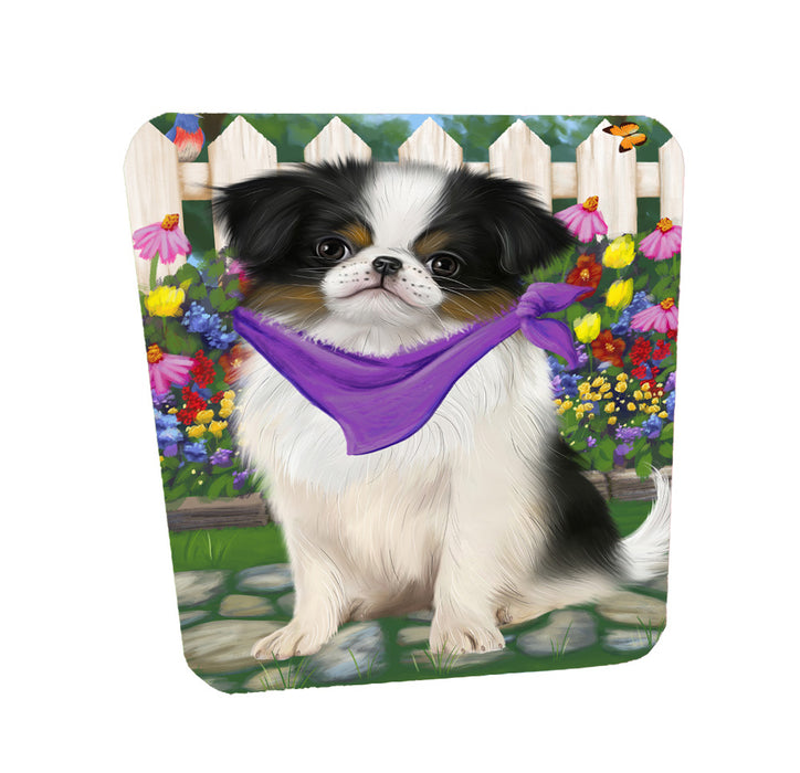 Spring Floral Japanese Chin Dog Coasters Set of 4 CSTA58543