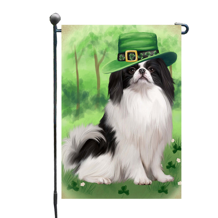 St. Patrick's Day Japanese Chin Dog Garden Flags Outdoor Decor for Homes and Gardens Double Sided Garden Yard Spring Decorative Vertical Home Flags Garden Porch Lawn Flag for Decorations GFLG68582