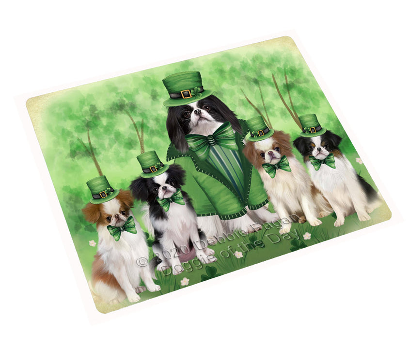 St. Patrick's Day Family Japanese Chin Dogs Cutting Board - For Kitchen - Scratch & Stain Resistant - Designed To Stay In Place - Easy To Clean By Hand - Perfect for Chopping Meats, Vegetables