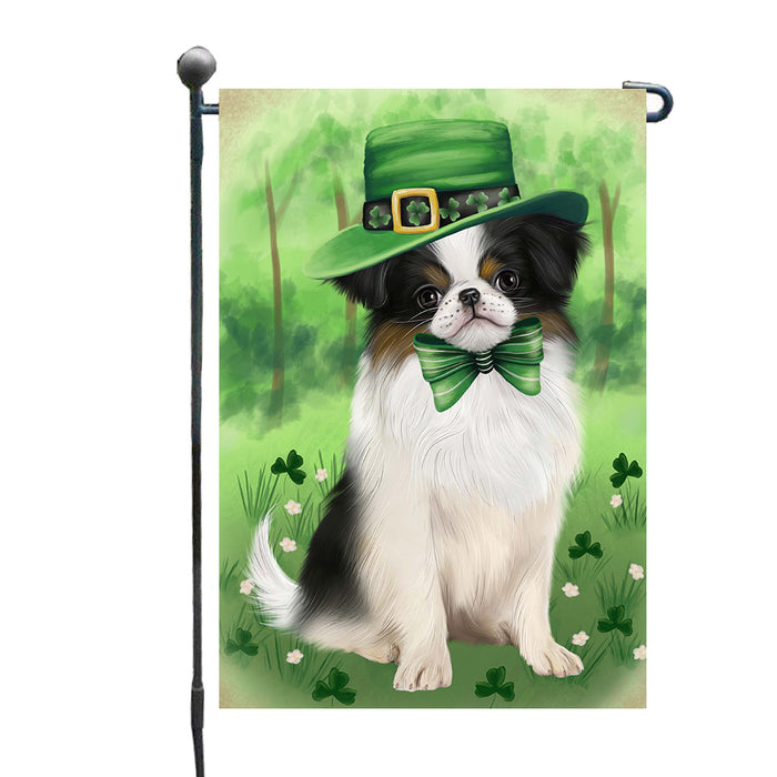 St. Patrick's Day Japanese Chin Dog Garden Flags Outdoor Decor for Homes and Gardens Double Sided Garden Yard Spring Decorative Vertical Home Flags Garden Porch Lawn Flag for Decorations GFLG68583