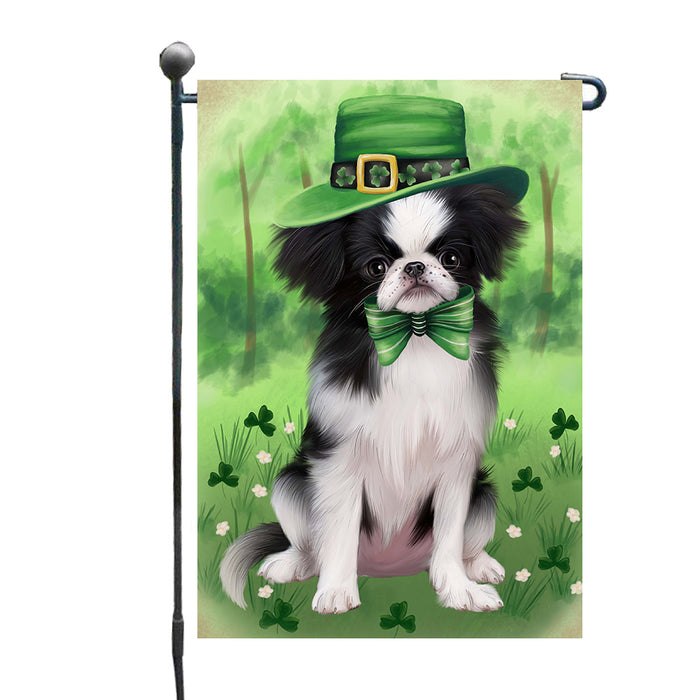 St. Patrick's Day Japanese Chin Dog Garden Flags Outdoor Decor for Homes and Gardens Double Sided Garden Yard Spring Decorative Vertical Home Flags Garden Porch Lawn Flag for Decorations GFLG68584