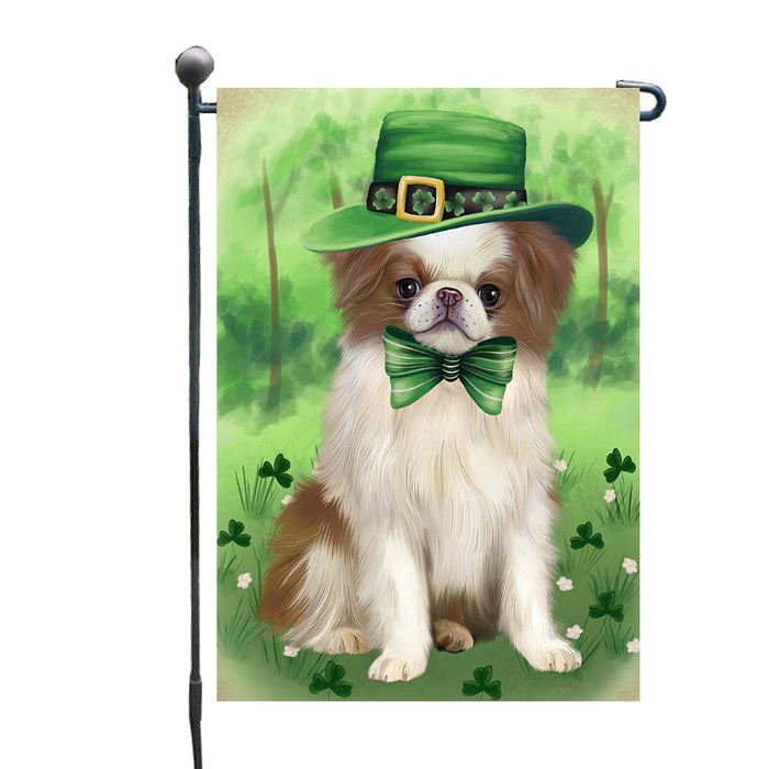 St. Patrick's Day Japanese Chin Dog Garden Flags Outdoor Decor for Homes and Gardens Double Sided Garden Yard Spring Decorative Vertical Home Flags Garden Porch Lawn Flag for Decorations GFLG68585