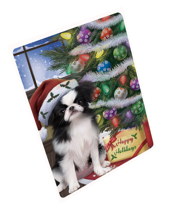Christmas Tree and Presents Japanese Chin Dog Refrigerator/Dishwasher Magnet - Kitchen Decor Magnet - Pets Portrait Unique Magnet - Ultra-Sticky Premium Quality Magnet RMAG112058