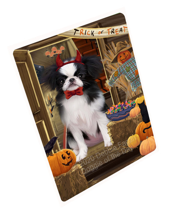 Enter at Your Own Risk Halloween Trick or Treat Japanese Chin Dogs Refrigerator/Dishwasher Magnet - Kitchen Decor Magnet - Pets Portrait Unique Magnet - Ultra-Sticky Premium Quality Magnet RMAG111518