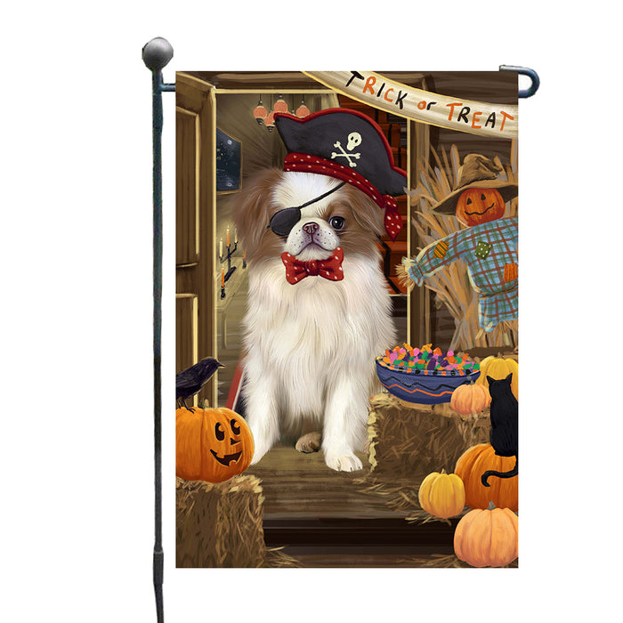 Enter at Your Own Risk Halloween Trick or Treat Japanese Chin Dogs Garden Flags Outdoor Decor for Homes and Gardens Double Sided Garden Yard Spring Decorative Vertical Home Flags Garden Porch Lawn Flag for Decorations GFLG67911