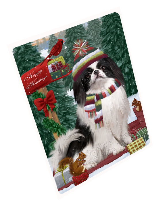Christmas Woodland Sled Japanese Chin Dog Cutting Board - For Kitchen - Scratch & Stain Resistant - Designed To Stay In Place - Easy To Clean By Hand - Perfect for Chopping Meats, Vegetables, CA83818