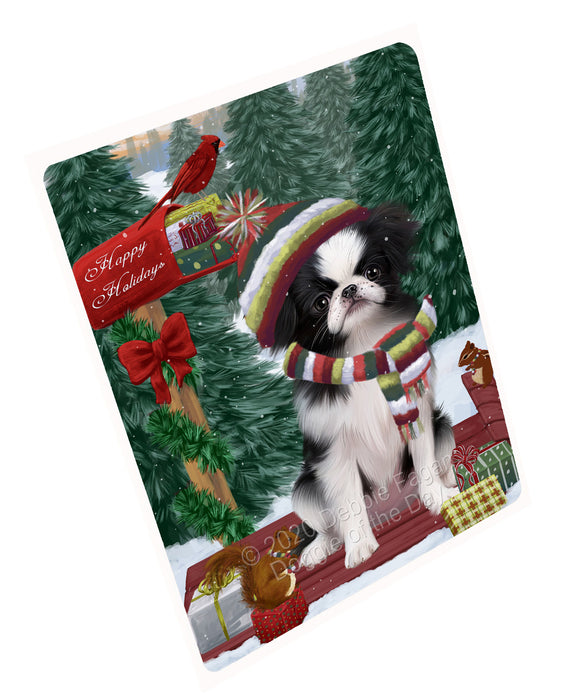 Christmas Woodland Sled Japanese Chin Dog Cutting Board - For Kitchen - Scratch & Stain Resistant - Designed To Stay In Place - Easy To Clean By Hand - Perfect for Chopping Meats, Vegetables, CA83822
