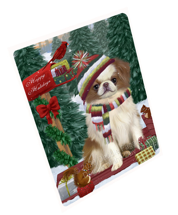 Christmas Woodland Sled Japanese Chin Dog Cutting Board - For Kitchen - Scratch & Stain Resistant - Designed To Stay In Place - Easy To Clean By Hand - Perfect for Chopping Meats, Vegetables, CA83824