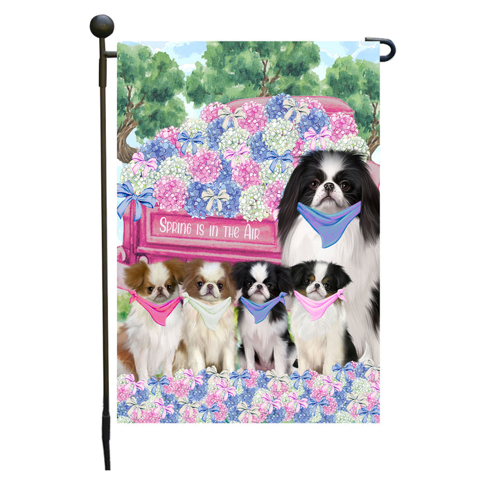 Japanese Chin Dogs Garden Flag: Explore a Variety of Personalized Designs, Double-Sided, Weather Resistant, Custom, Outdoor Garden Yard Decor for Dog and Pet Lovers