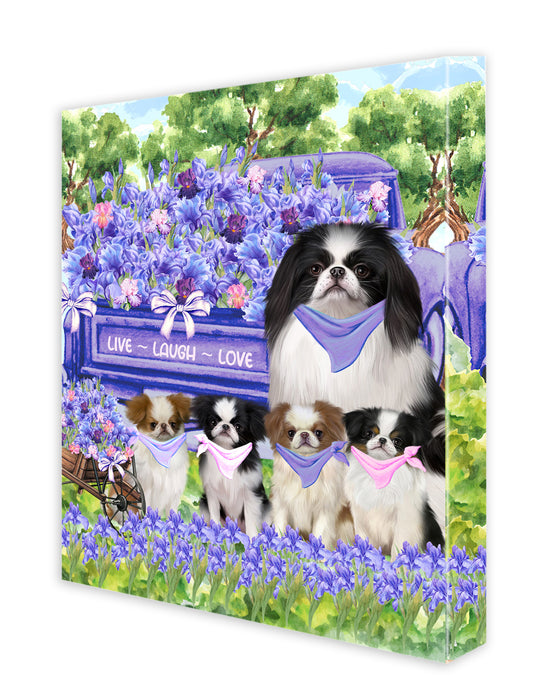 Japanese Chin Wall Art Canvas, Explore a Variety of Designs, Personalized Digital Painting, Custom, Ready to Hang Room Decor, Gift for Dog and Pet Lovers