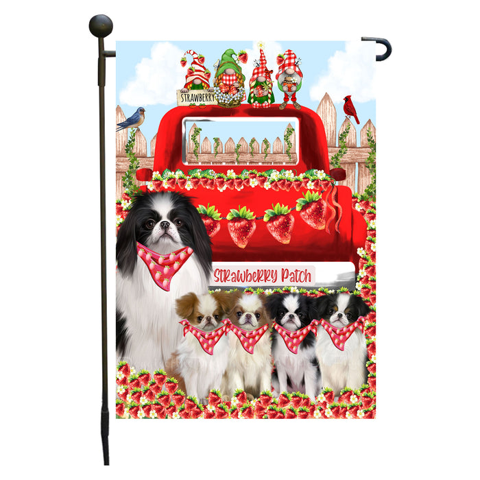 Japanese Chin Dogs Garden Flag: Explore a Variety of Custom Designs, Double-Sided, Personalized, Weather Resistant, Garden Outside Yard Decor, Dog Gift for Pet Lovers