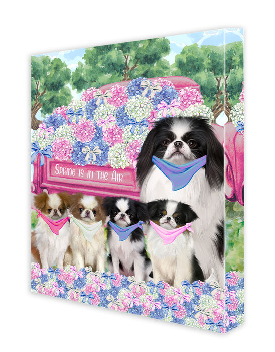 Japanese Chin Canvas: Explore a Variety of Designs, Custom, Digital Art Wall Painting, Personalized, Ready to Hang Halloween Room Decor, Pet Gift for Dog Lovers