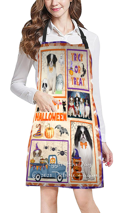 Happy Halloween Trick or Treat Japanese Chin Dogs Cooking Kitchen Adjustable Apron Apron49330