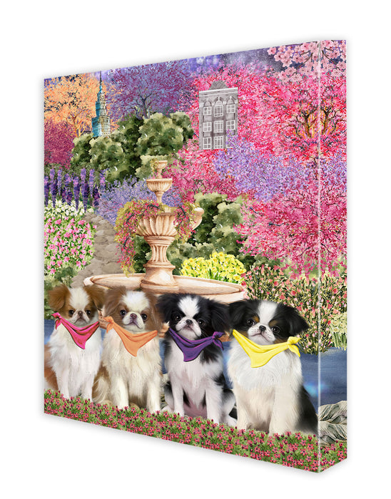 Japanese Chin Canvas: Explore a Variety of Custom Designs, Personalized, Digital Art Wall Painting, Ready to Hang Room Decor, Gift for Pet & Dog Lovers