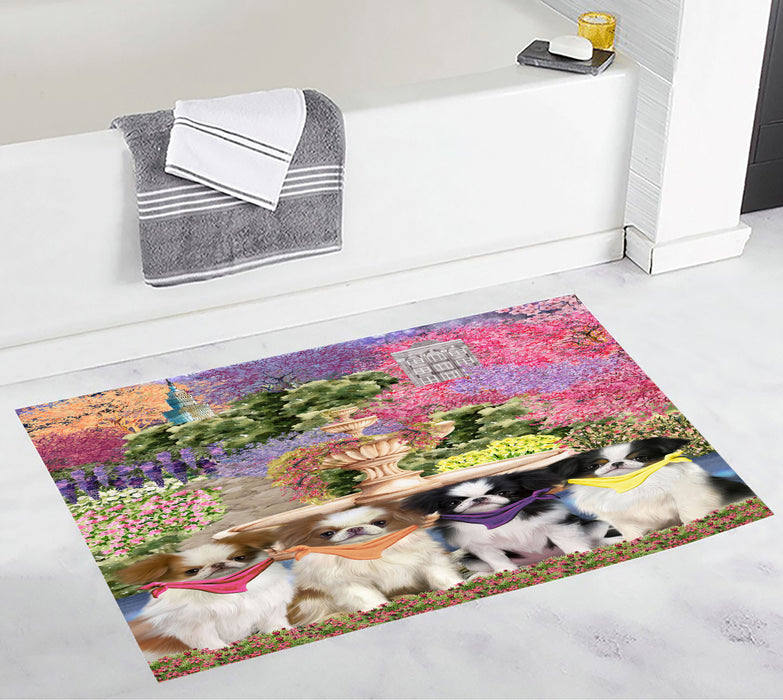 Japanese Chin Custom Bath Mat, Explore a Variety of Personalized Designs, Anti-Slip Bathroom Pet Rug Mats, Dog Lover's Gifts