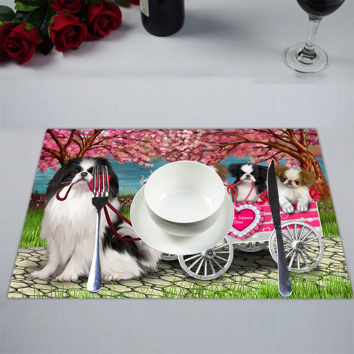 I Love Japanese Chin Dogs in a Cart Placemat