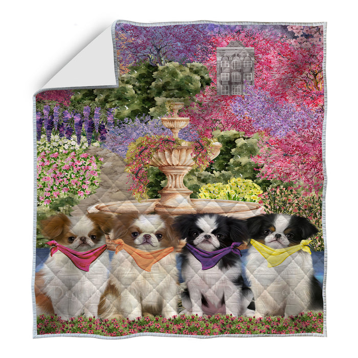 Japanese Chin Quilt, Explore a Variety of Bedding Designs, Bedspread Quilted Coverlet, Custom, Personalized, Pet Gift for Dog Lovers