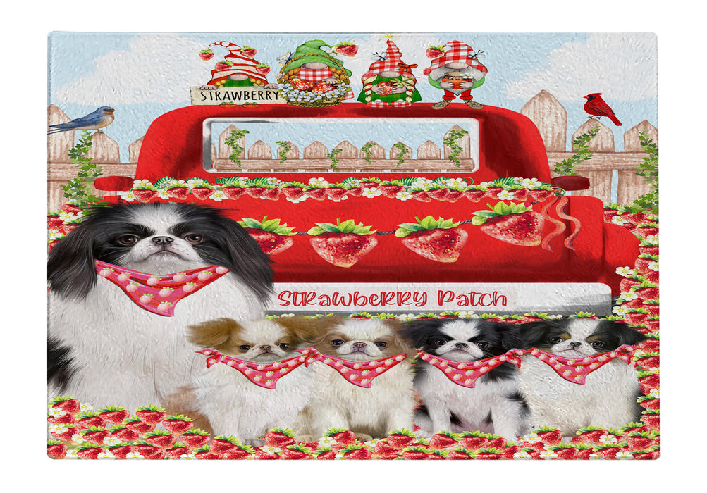 Japanese Chin Tempered Glass Cutting Board: Explore a Variety of Custom Designs, Personalized, Scratch and Stain Resistant Boards for Kitchen, Gift for Dog and Pet Lovers