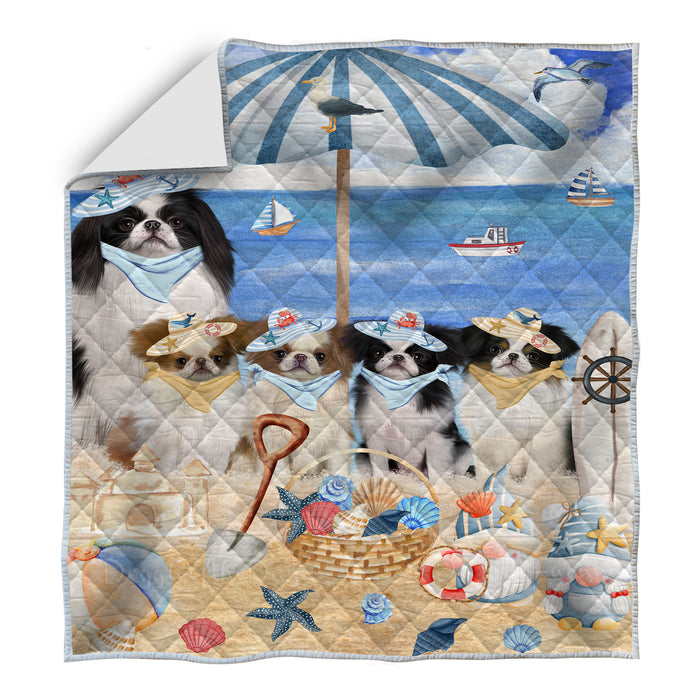 Japanese Chin Quilt: Explore a Variety of Custom Designs, Personalized, Bedding Coverlet Quilted, Gift for Dog and Pet Lovers