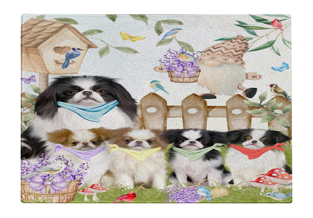 Japanese Chin Tempered Glass Cutting Board: Explore a Variety of Custom Designs, Personalized, Scratch and Stain Resistant Boards for Kitchen, Gift for Dog and Pet Lovers